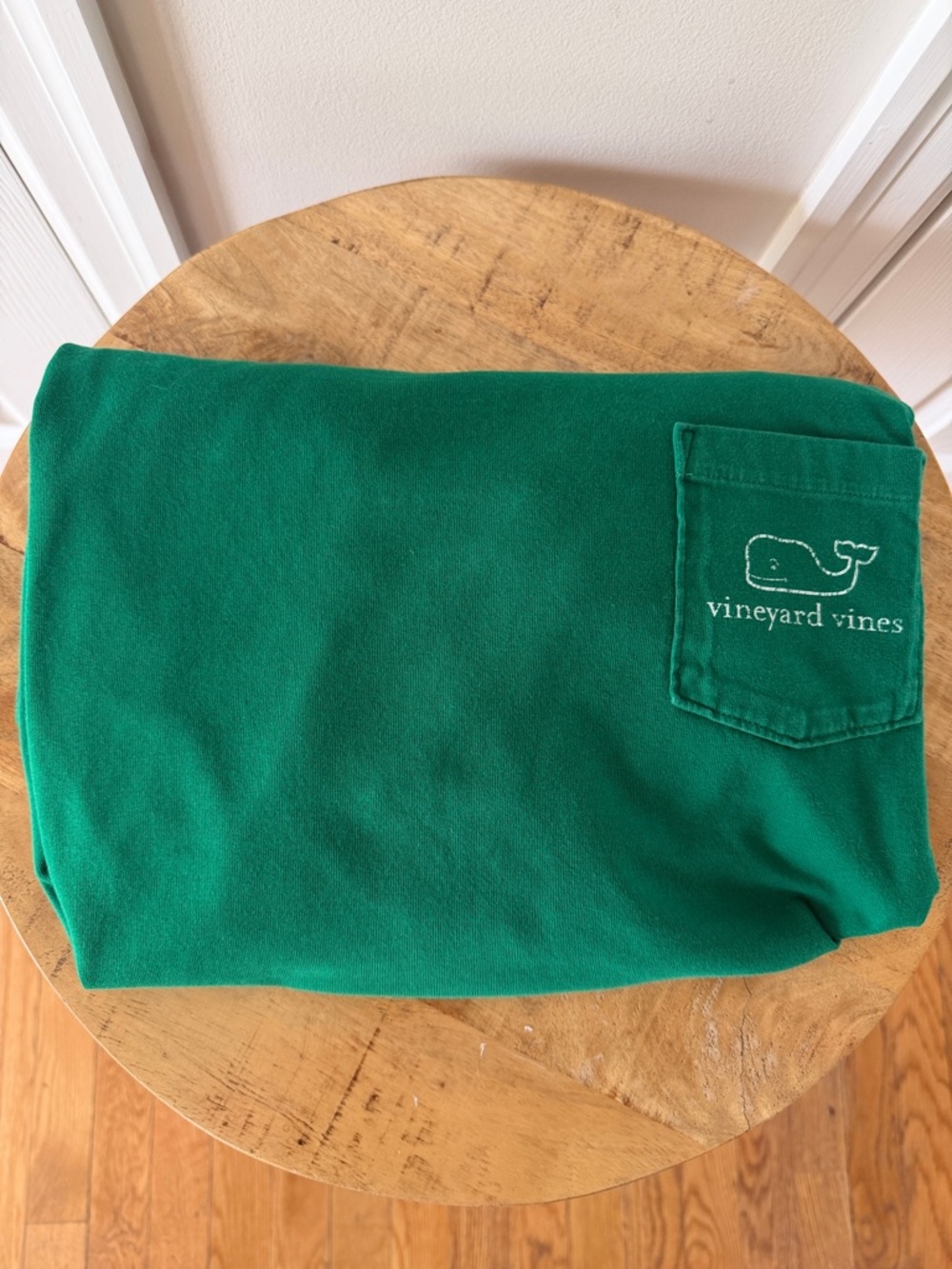 Vineyard Vines Emerald Green Pocket Whale Tee